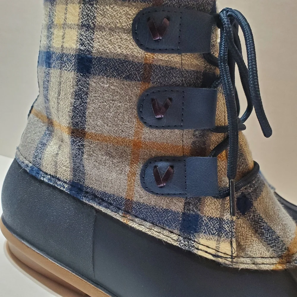 Jack Rogers Haley Plaid High Top Duck Boots Size 11 Tartan